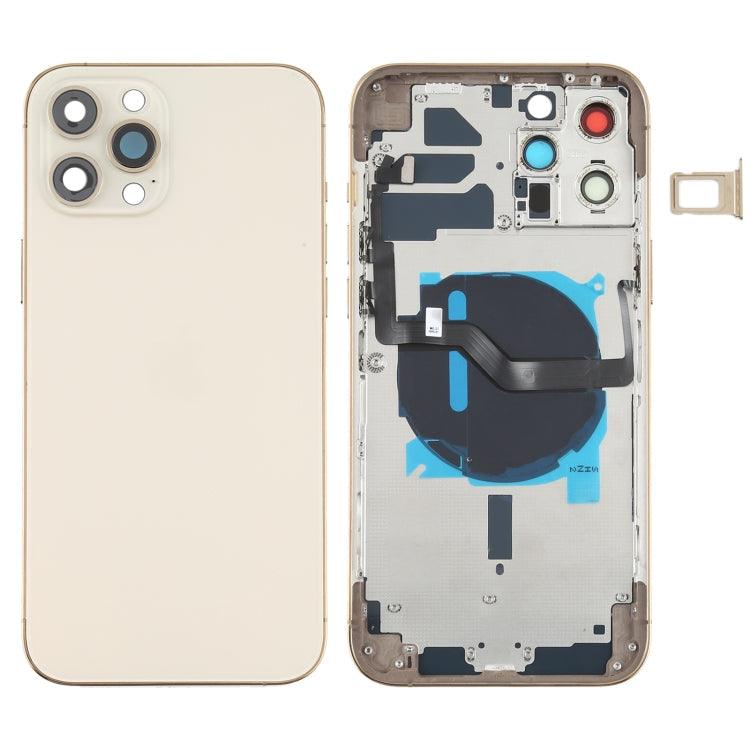 Back Housing With Small Parts for iPhone 12 Pro Maxs - Gold - Best Cell Phone Parts Distributor in Canada, Parts Source Back Housing With Small Parts for iPhone 12 Pro Maxs - Gold - Best Cell Phone Parts Distributor in Canada, Parts Source